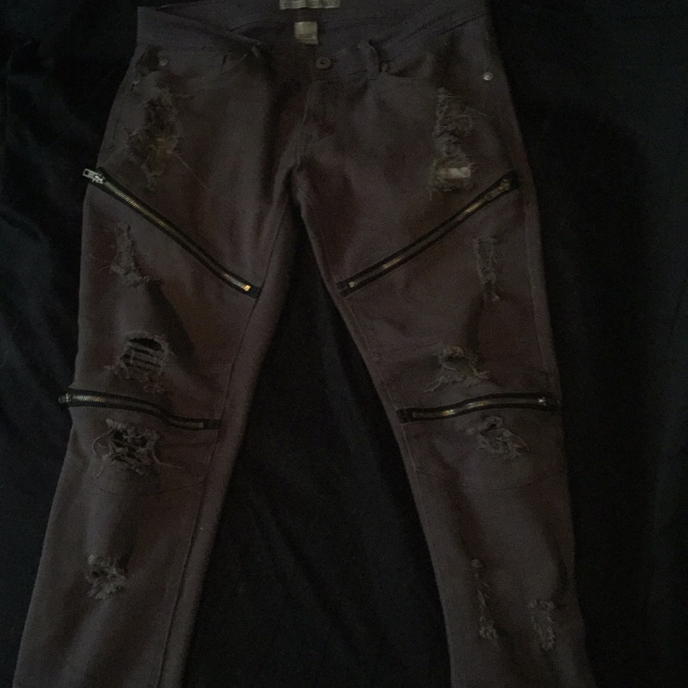 Grey rockstar edit pants